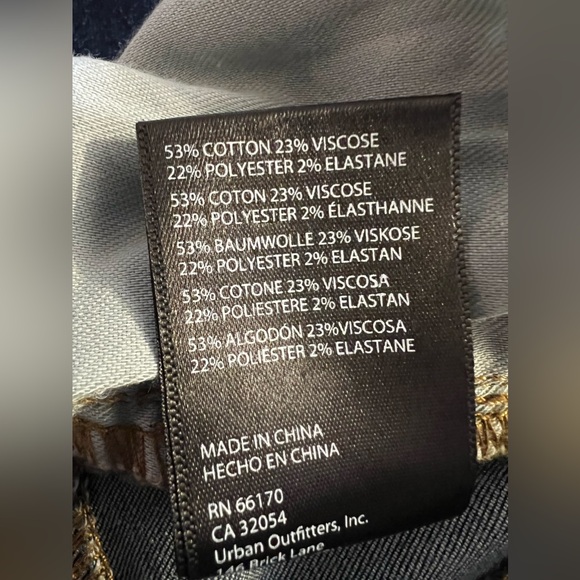 BDG Urban Outfitters Jeans Women’s 28 Y2K Belted Flare jeans Stretch - Picture 8 of 8